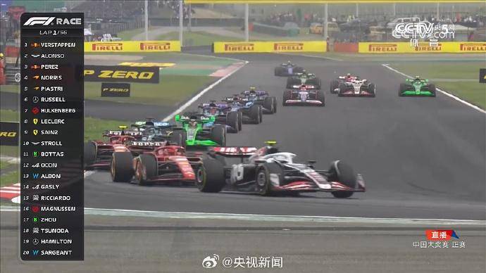 维斯塔潘:F1时隔5年重回中国维斯塔潘，维斯塔潘夺冠，周冠宇第14